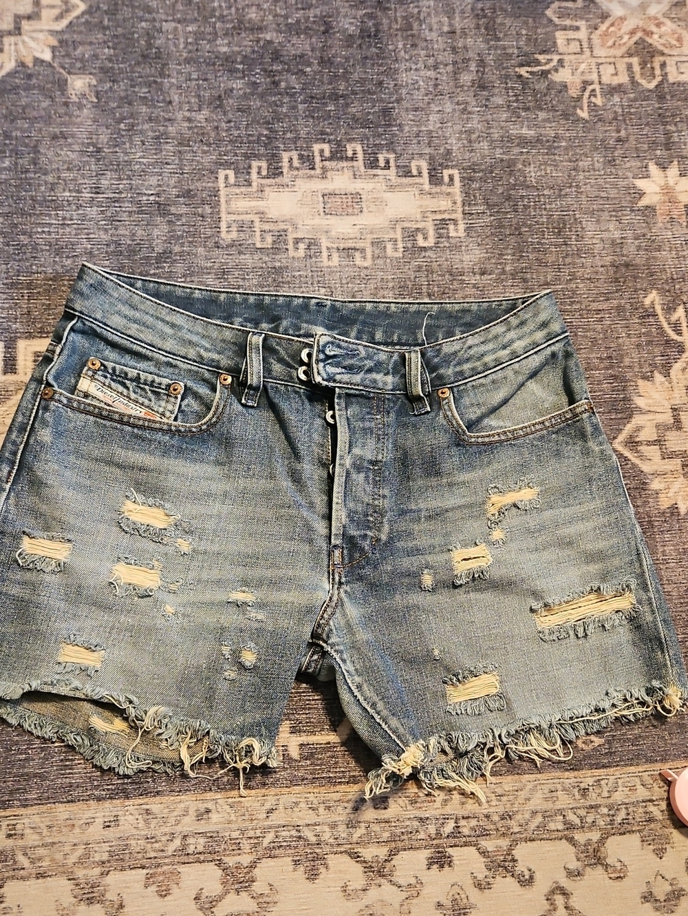 Diesel Industry Distressed Blue Denim Women’s Shorts